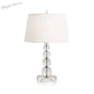 Luxury Crystal Table Lamp With Fabric Lampshade - Elegant Lighting For Living Room And Bedroom