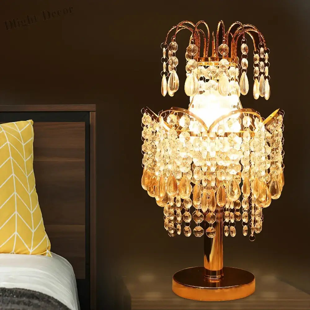 Luxury Crystal Table Lamps - Elegant Home Decor And Wedding Lighting Lamp