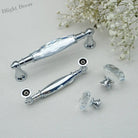 Luxury Gold Chrome Cabinet Handles – Modern Zinc Alloy and Crystal Glass Drawer Knobs for Wardrobes and Dressers Handles