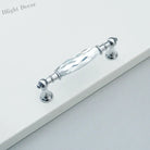 Luxury Gold Chrome Cabinet Handles – Modern Zinc Alloy and Crystal Glass Drawer Knobs for Wardrobes and Dressers 96mm