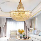 Luxury Gold Led Crystal Pendant Lights - Artistic Ceiling Decor For Maison - Inspired Living Spaces