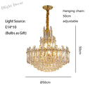 Luxury Gold Led Crystal Pendant Lights - Artistic Ceiling Decor For Maison - Inspired Living Spaces