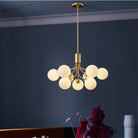 Luxury Gold Nordic Glass Ball Chandelier - Led Magic Bean Apiales Chandeliers For Bedrooms Kitchens