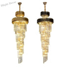 Luxury Modern Crystal Chandelier - Opulent Illumination For Long Lofts Villa Lobbies And Chic