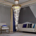 Luxury Modern Crystal Chandelier - Opulent Illumination For Long Lofts Villa Lobbies And Chic