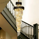 Luxury Modern Crystal Chandelier - Opulent Illumination For Long Lofts Villa Lobbies And Chic