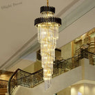 Luxury Modern Crystal Chandelier - Opulent Illumination For Long Lofts Villa Lobbies And Chic