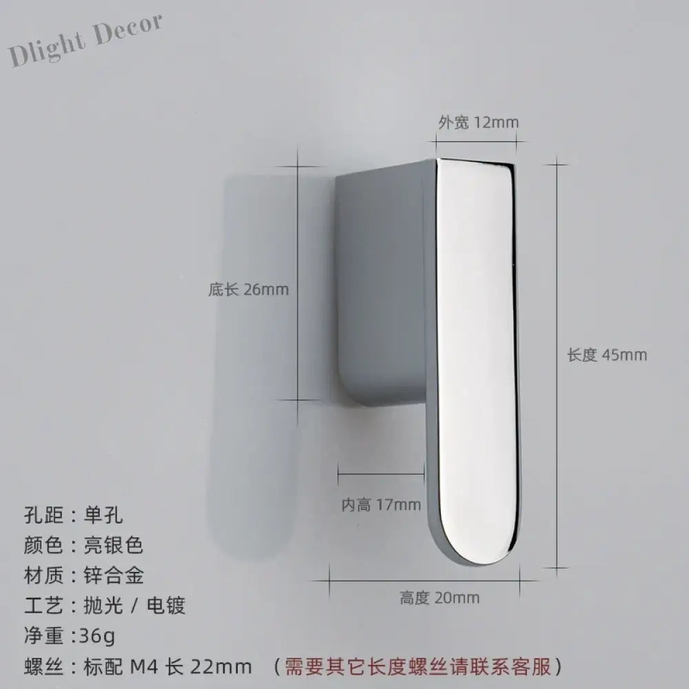 Luxury Zinc Alloy Cabinet Handles - Modern Drawer Pulls for Wardrobes Closets and Furniture Silver Handles