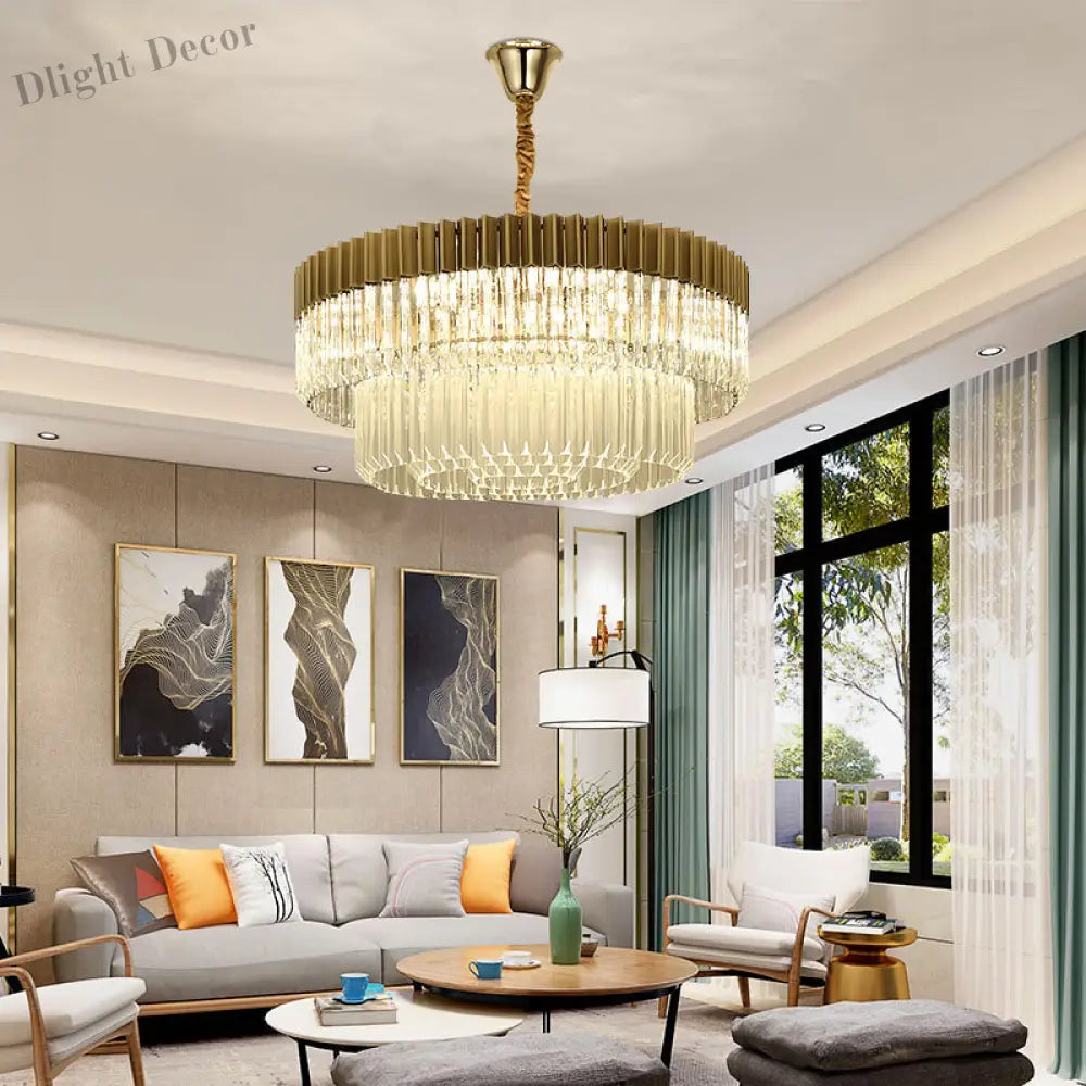 Lyric Modern 2 - Tier Crystal Chandelier: Light Up Your Home With Elegance