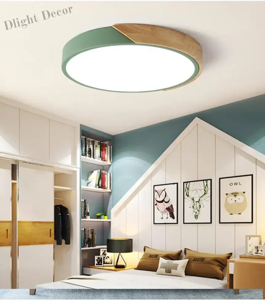 Macaron Round Led Ceiling Lamp - Modern Simple Atmosphere Lighting Fixture For Home Decor Ceiling