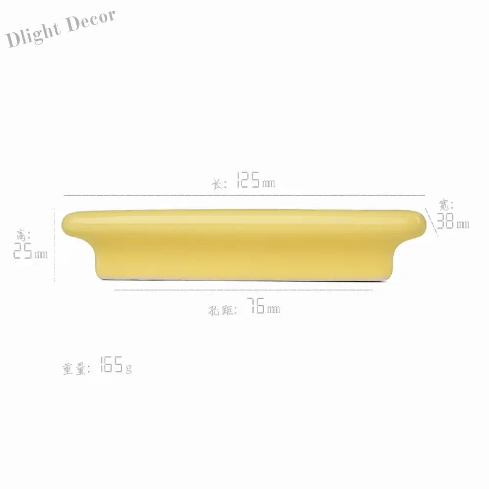 Macaron Series Ceramic Wardrobe Handles – Children’s Room Door Knobs and Cabinet Pulls 2115-light yellow Handles