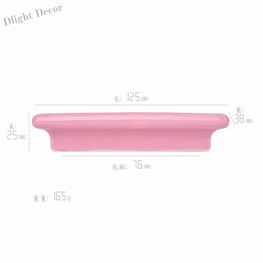 Macaron Series Ceramic Wardrobe Handles – Children’s Room Door Knobs and Cabinet Pulls 2115-pink Handles