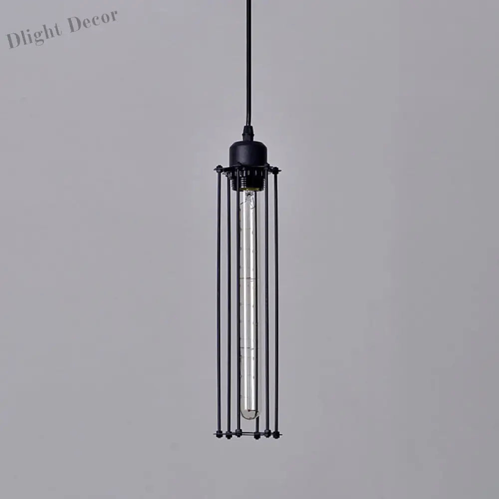 Madelyn - Black Industrial Tube Pendant Light