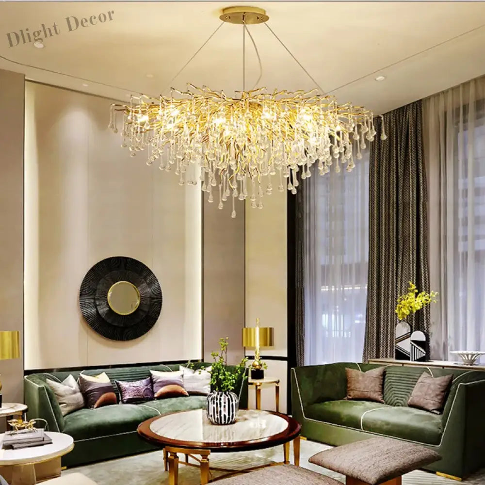 Modern Luxury Crystal Chandeliers - Maison Margiela Water Drop Pendant Light Perfect For Living