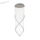 Mckenna Modern 6 - Light Nickel & Crystal Flushmount Ceiling Light