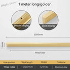 Minimalist Ultra-Long Aluminum Alloy Cabinet Handle – Modern Black and Gold Wardrobe Drawer Pull (800-1200mm) Brushed