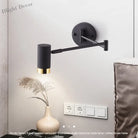 Modern Adjustable Wall Lamps - Swing Long Arm Design With Internal Switch For Household Bedside