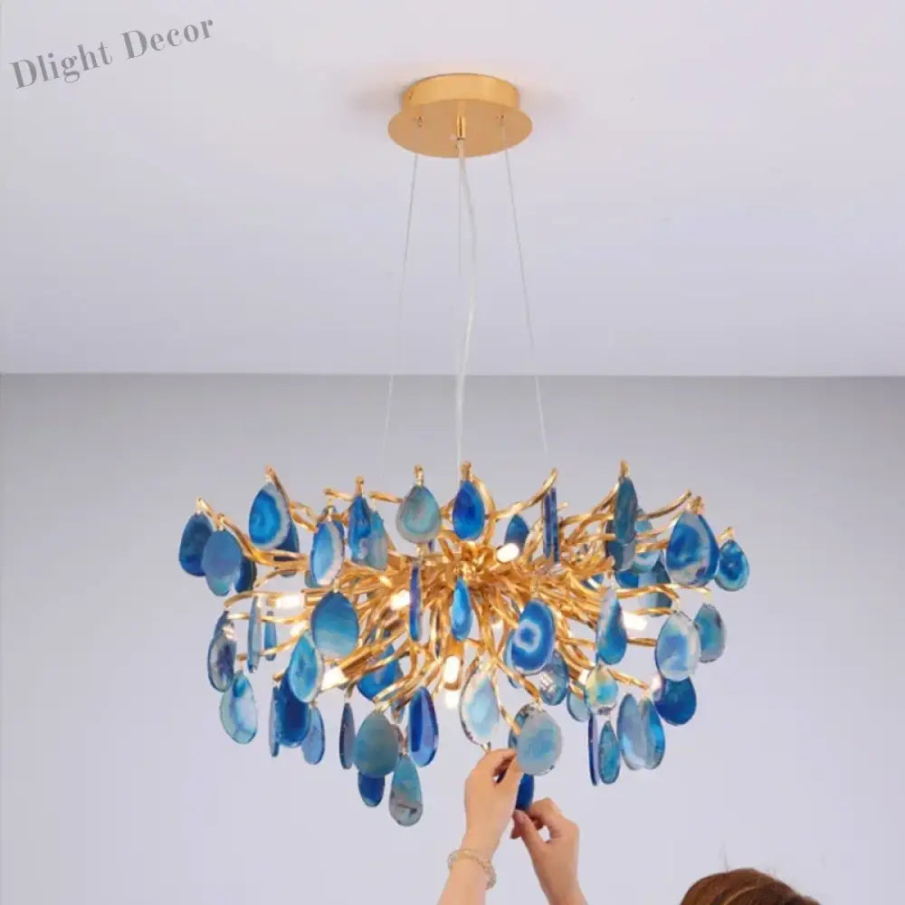 Modern Agate Led Chandelier - Illuminate Your Space With Colorful Elegance Chandelier