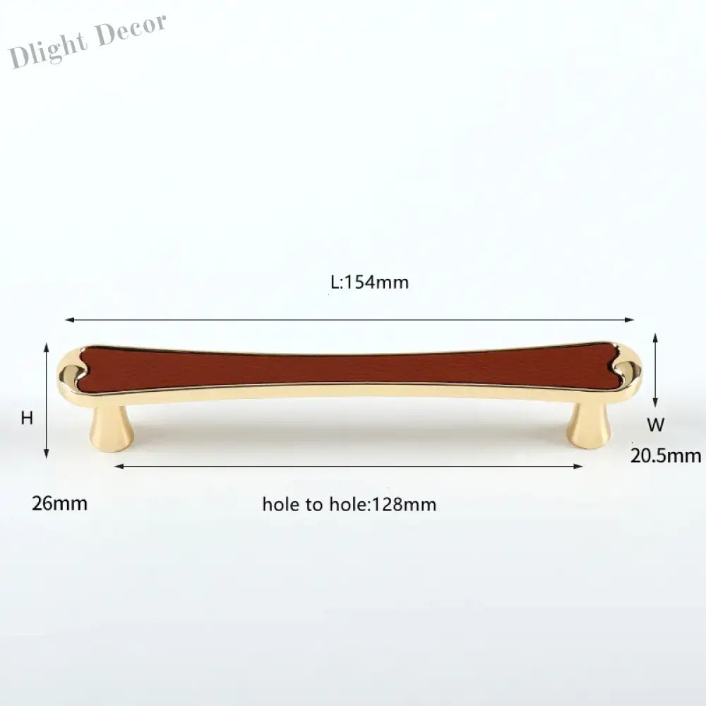 Modern Black and Red Leather Cabinet Handle – Sleek Zinc Alloy Drawer Pulls for Wardrobes and Cupboards (96mm/128mm)