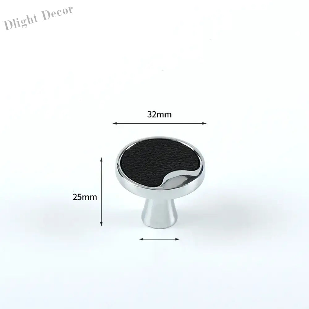 Modern Black and Red Leather Cabinet Handle – Sleek Zinc Alloy Drawer Pulls for Wardrobes and Cupboards (96mm/128mm)