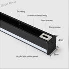 Modern Black Led Wall Lamp - Perfect For Dining Room Living Decoration Long Strip Lights Staircase