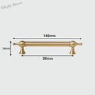 Modern Brass Cabinet Handles – Brushed Gold Bar Knobs for Furniture (60mm-368mm) 2026-146 Handles