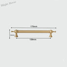 Modern Brass Cabinet Handles – Brushed Gold Bar Knobs for Furniture (60mm-368mm) 2026-175 Handles
