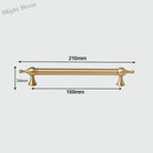 Modern Brass Cabinet Handles – Brushed Gold Bar Knobs for Furniture (60mm-368mm) 2026-210 Handles