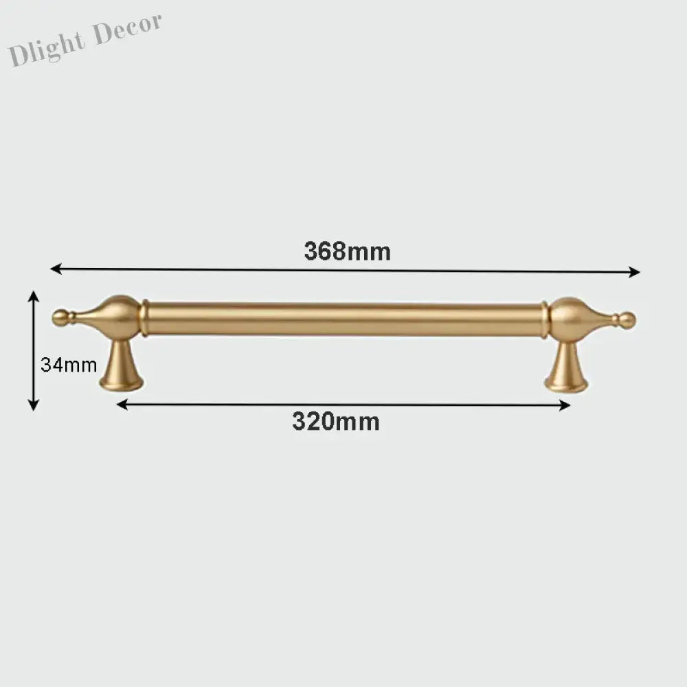 Modern Brass Cabinet Handles – Brushed Gold Bar Knobs for Furniture (60mm-368mm) 2026-368 Handles