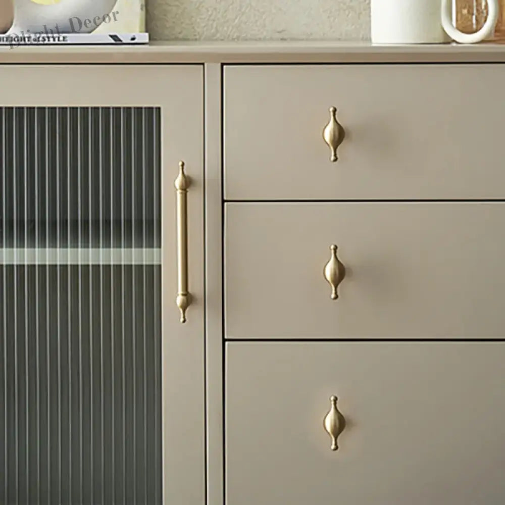 Modern Brass Cabinet Handles – Brushed Gold Bar Knobs for Furniture (60mm-368mm) Handles