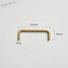 Modern Brass Furniture Bar Handles – Stylish Cabinet Pulls and Towel Bars (7mm Solid Brass) 2007-A103 Handles