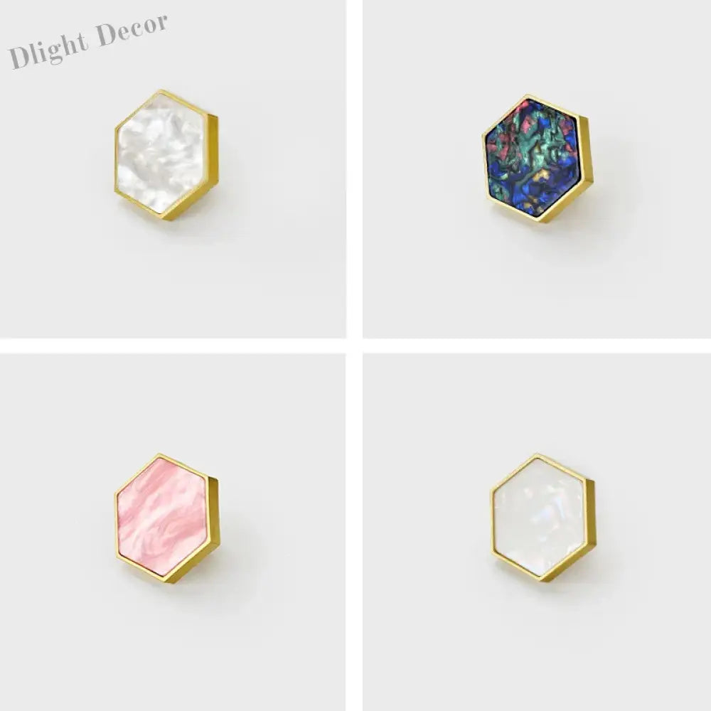 Modern Brass Shell Knobs – Colorful Cabinet Pulls for Wardrobes Dressers and Cupboards knob