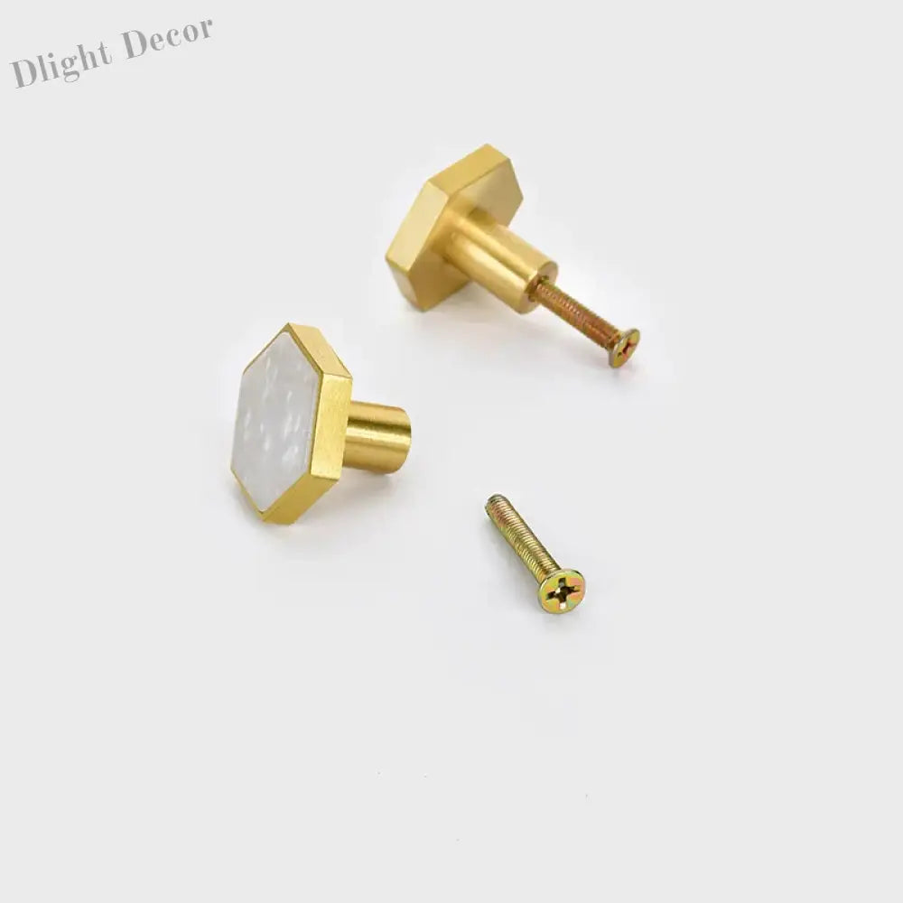 Modern Brass Shell Knobs – Colorful Cabinet Pulls for Wardrobes Dressers and Cupboards knob