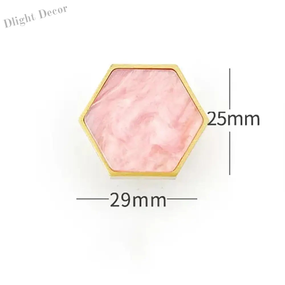 Modern Brass Shell Knobs – Colorful Cabinet Pulls for Wardrobes Dressers and Cupboards pink 29mm knob