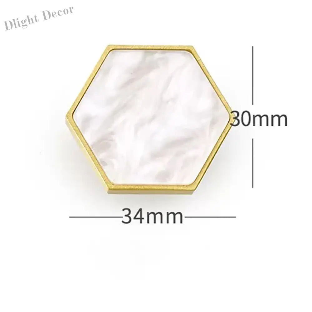 Modern Brass Shell Knobs – Colorful Cabinet Pulls for Wardrobes Dressers and Cupboards white B 34mm knob