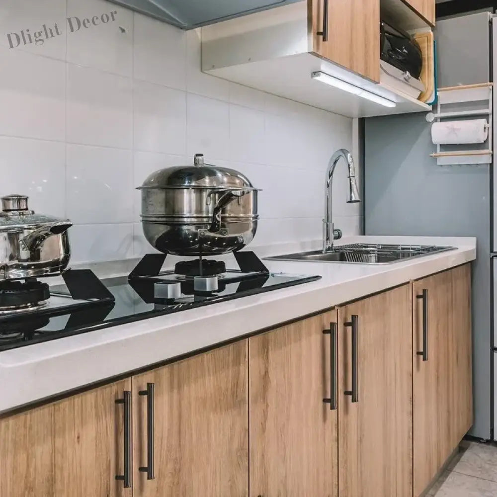 Modern Brushed Gold Cabinet Handles - Zinc Alloy Drawer Pulls for Kitchen and Furniture Handles