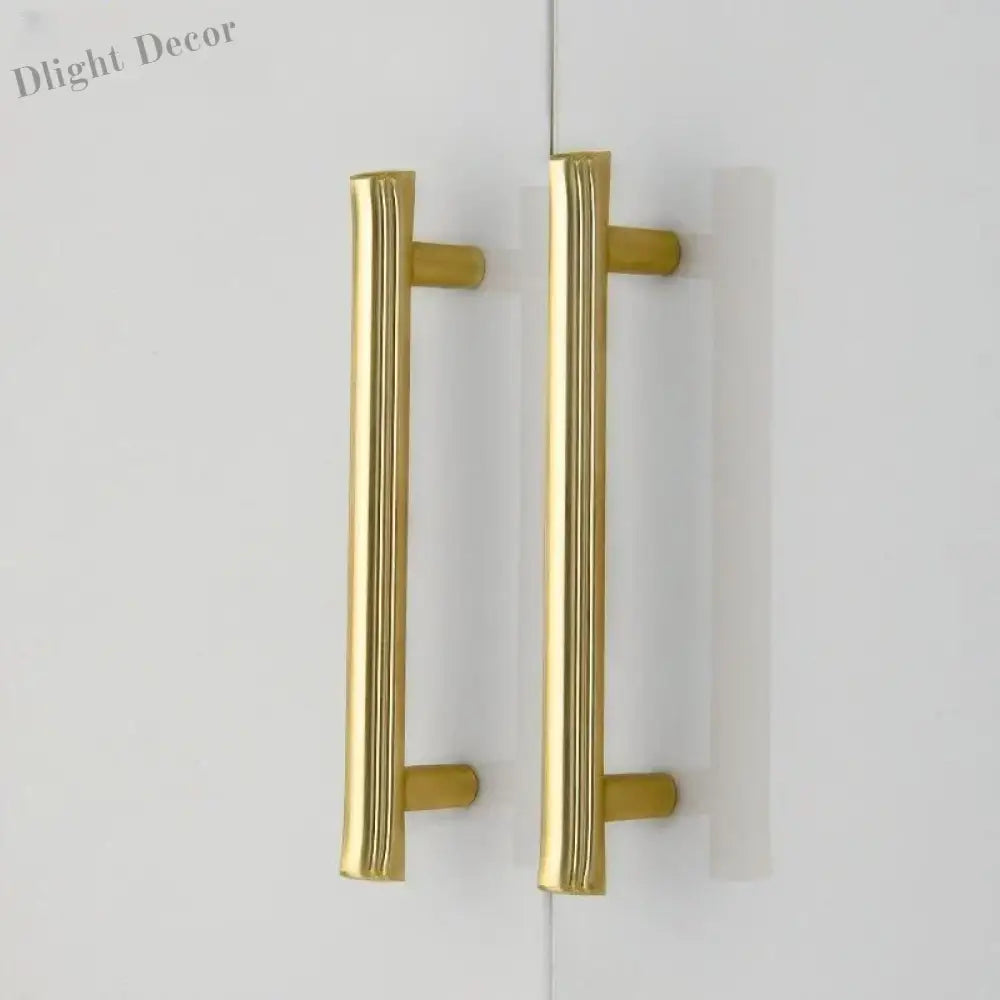 Modern Brushed Gold Cabinet Handles - Zinc Alloy Drawer Pulls for Kitchen and Furniture Handles