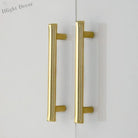 Modern Brushed Gold Cabinet Handles - Zinc Alloy Drawer Pulls for Kitchen and Furniture Handles