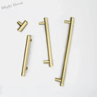 Modern Brushed Gold Cabinet Handles - Zinc Alloy Drawer Pulls for Kitchen and Furniture Handles