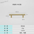Modern Brushed Gold Cabinet Handles - Zinc Alloy Drawer Pulls for Kitchen and Furniture Bright gold 96mm Handles