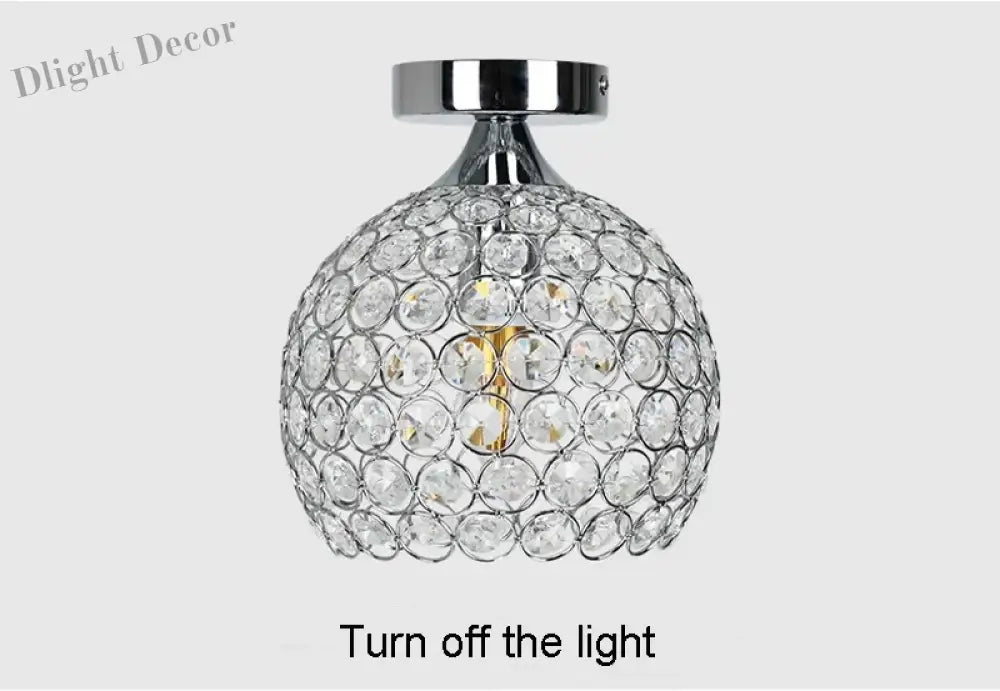 Modern Crystal Ball Ceiling Lamp - Elegantly Designed Home Decor For Bedrooms Passages Silver/Gold