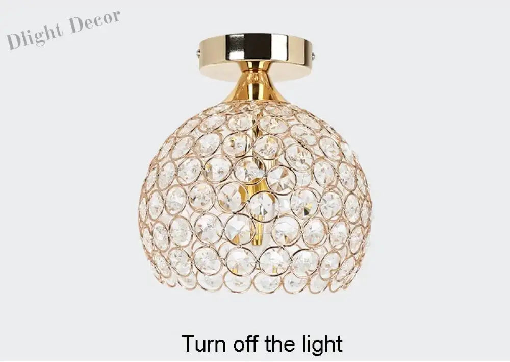 Modern Crystal Ball Ceiling Lamp - Elegantly Designed Home Decor For Bedrooms Passages Silver/Gold