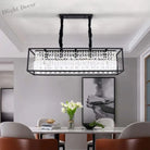 Modern Crystal Chandelier Black /Gold Haning Lamp For Dining Room Luxury Home Decor Kitchen Island