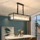 Modern Crystal Chandelier Black /Gold Haning Lamp For Dining Room Luxury Home Decor Kitchen Island