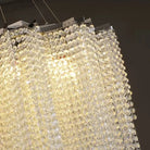 Modern Crystal Chandelier - Luxury Staircase Illumination With Chrome Accents And Led Elegance