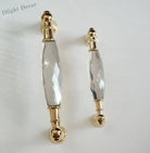Modern Crystal Glass Drawer Handles – Gold and Black Cabinet Pulls for Dressers and Cupboards (96mm/128mm) Handles