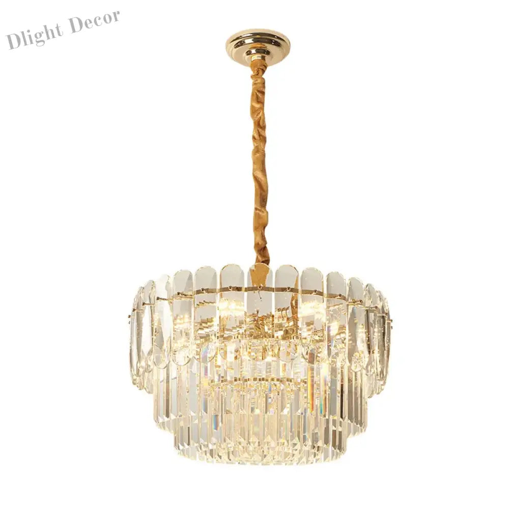 Modern Crystal Led Pendant Lights - Gold Elegance For Living Rooms Kitchens Dining And Bedrooms In