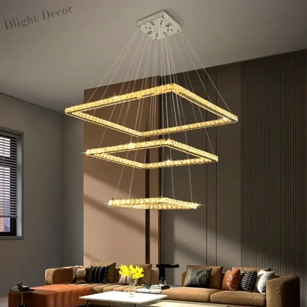 Modern Crystal Pendant Light - Led Chandeliers For Living And Dining Rooms Lights