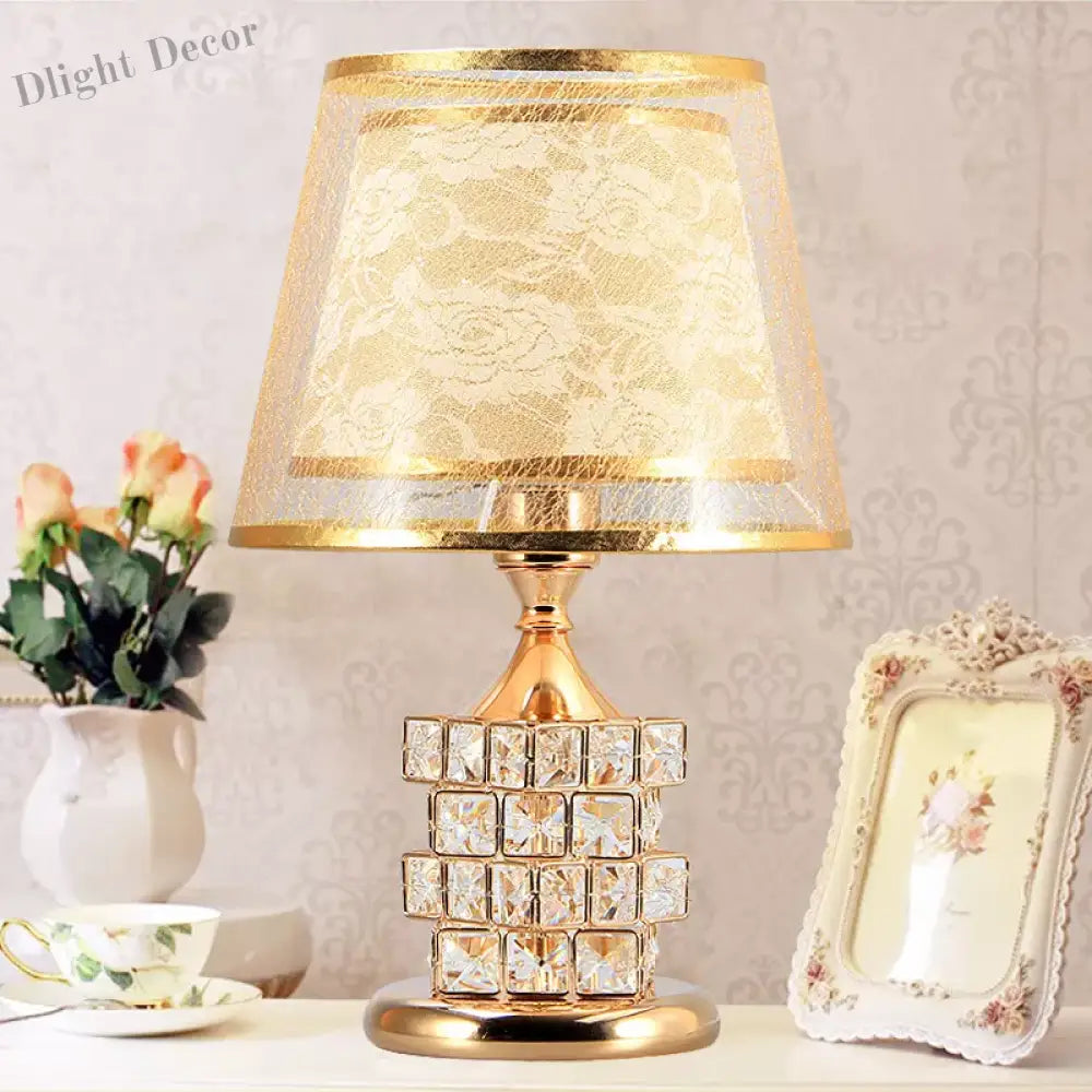 Modern Crystal Table Lamp - European Luxury For Elegant Home Decor And Wedding Gift Ideas