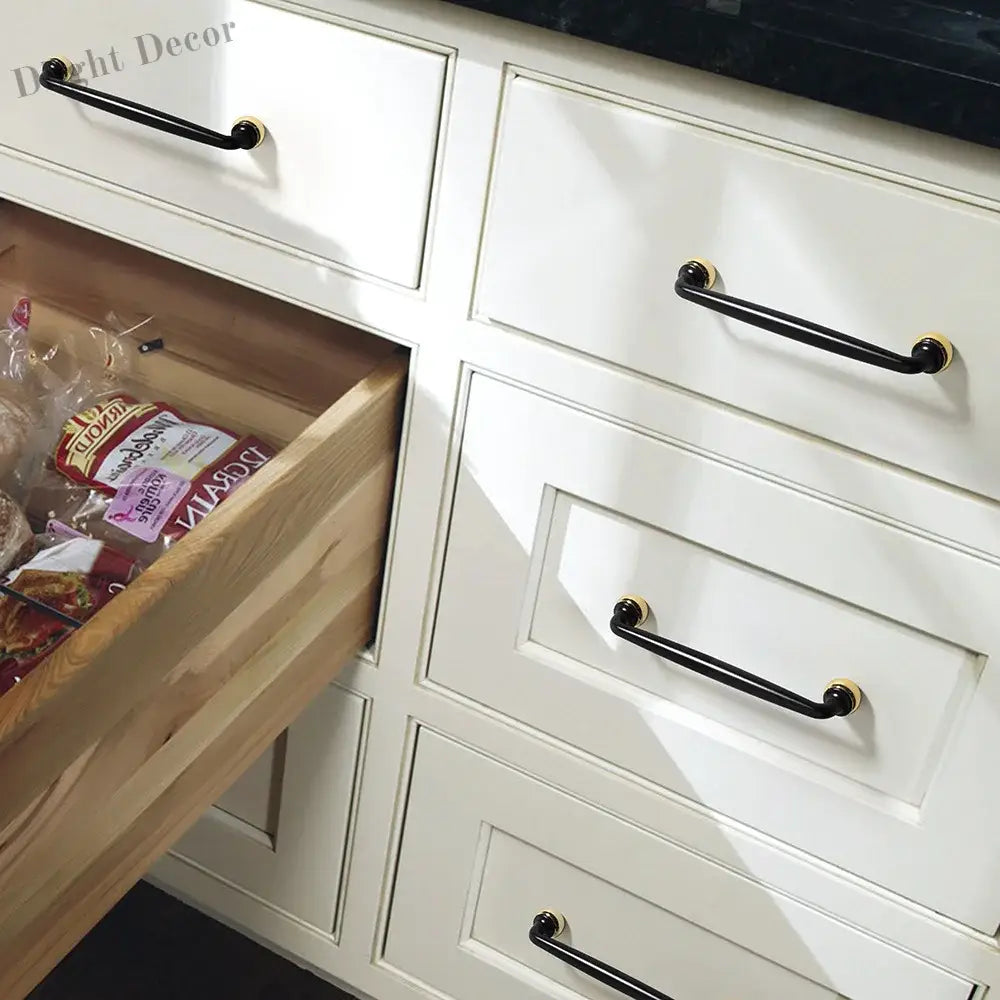 Modern Double-Color Cabinet Handles - Zinc Alloy Drawer Pulls for Cupboards and Furniture Handles